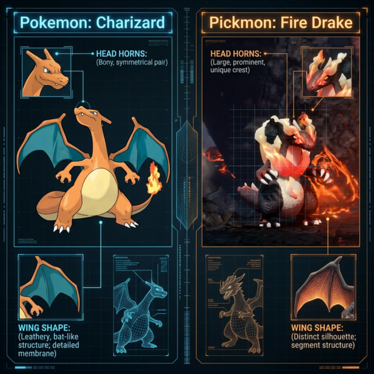 Pickmon Ignis Drake vs Pokemon Charizard